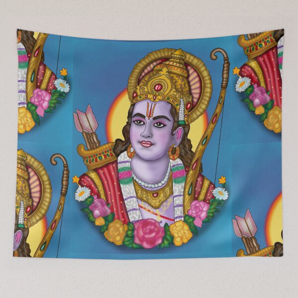 Item preview, Lord Ram Digital Drawing | Shri Ram Hindu God Devotional Artwork designed and sold by Harshit_Digital_Arts.
