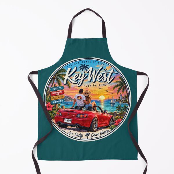 Item preview, Key West Red Roadster Sunset Badge designed and sold by piketo.