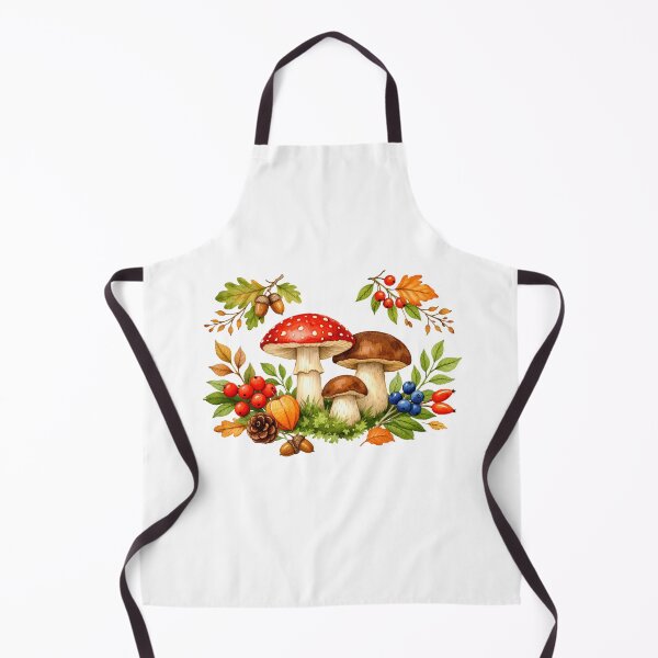 Item preview, Watercolor Autumn Mushrooms, Berries and Leaves designed and sold by silviaol.