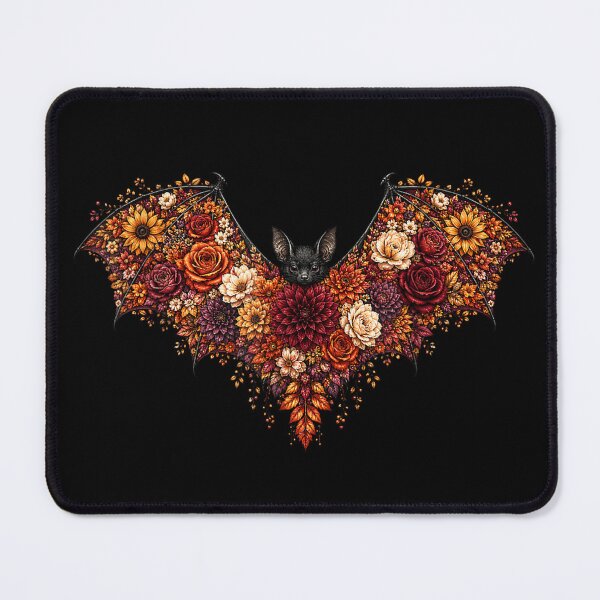 Item preview, Floral Bat Autumn Flowers Gothic Halloween Art designed and sold by VioletNance.
