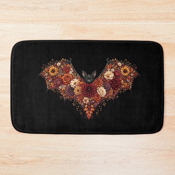 Item preview, Floral Bat Autumn Flowers Gothic Halloween Art designed and sold by VioletNance.