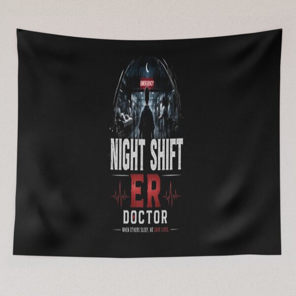 Item preview, Night Shift ER Doctor Emergency Medicine Night Shift designed and sold by v6ziix.