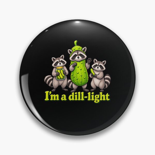 Item preview, Dill-Light Raccoon Pickle Wordplay designed and sold by elderberry.