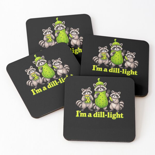 Item preview, Dill-Light Raccoon Pickle Wordplay designed and sold by elderberry.