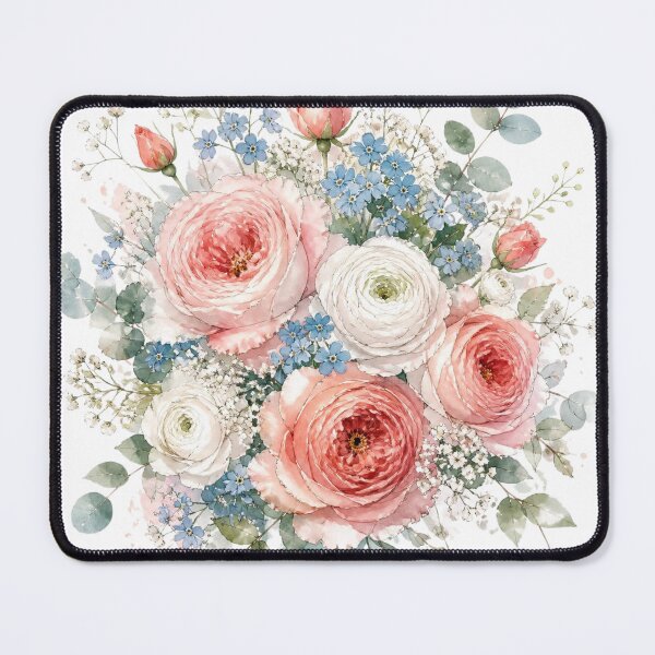 Item preview, Watercolor Rose Ranunculus Blush Bouquet Design designed and sold by VaneDesings.
