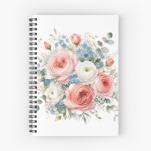 Item preview, Watercolor Rose Ranunculus Blush Bouquet Design designed and sold by VaneDesings.