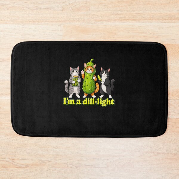Item preview, Funny I'm A Dill-Light Funny Cats And Pickles Pun Art designed and sold by elderberry.