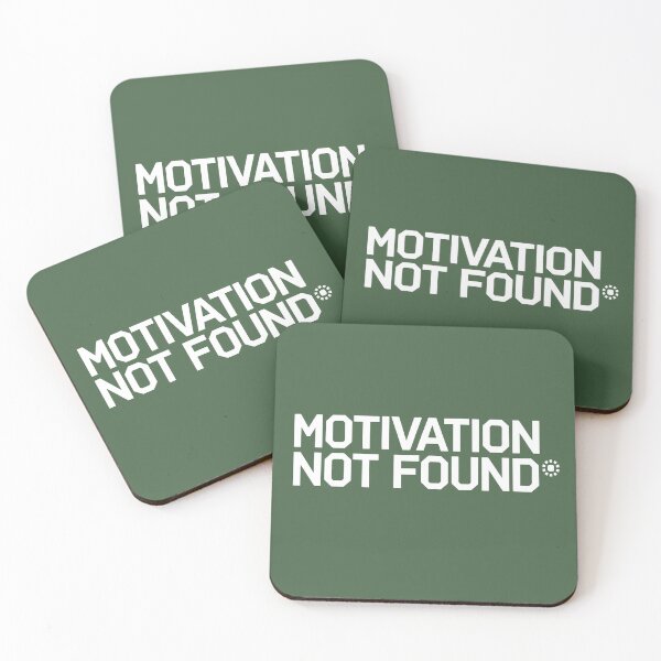 Item preview, Motivation Not Found Funny Tech Humor Minimalist Design designed and sold by Spirit of Siam.