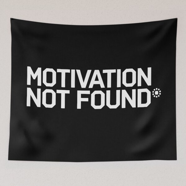 Item preview, Motivation Not Found Funny Tech Humor Minimalist Design designed and sold by Spirit of Siam.