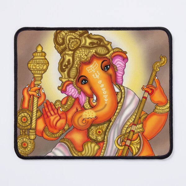 Item preview, Lord Ganesha Orange Digital Drawing | Vibrant Ganpati Hindu God Artwork designed and sold by Harshit_Digital_Arts.