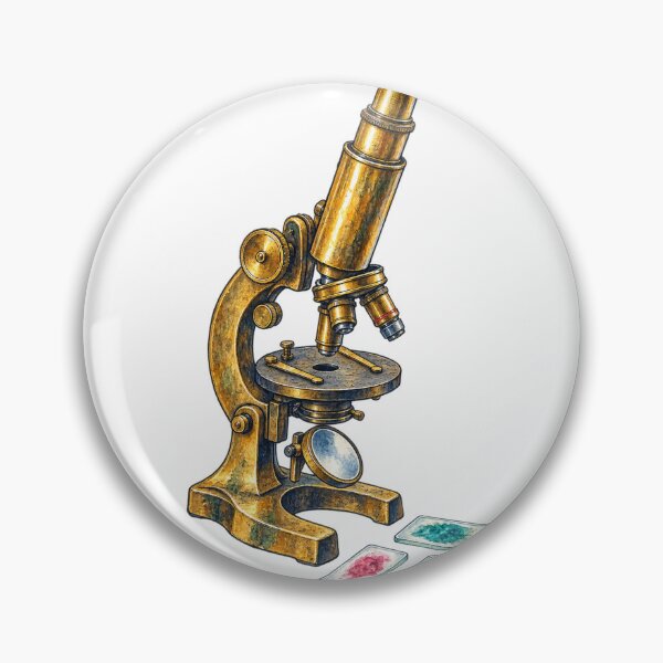 Item preview, Antique Brass Microscope With Stained Specimen Slides designed and sold by eignvalue.