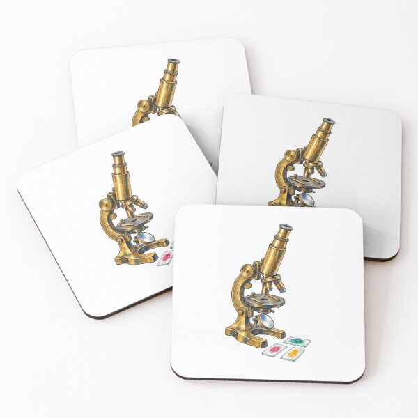 Item preview, Antique Brass Microscope With Stained Specimen Slides designed and sold by eignvalue.