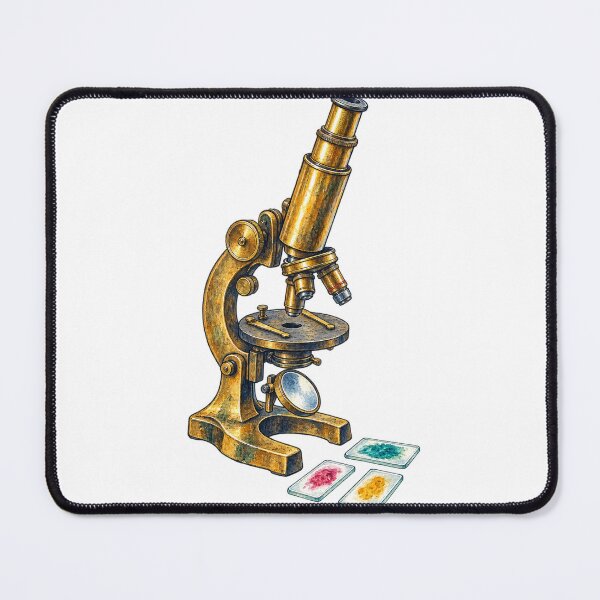 Item preview, Antique Brass Microscope With Stained Specimen Slides designed and sold by eignvalue.