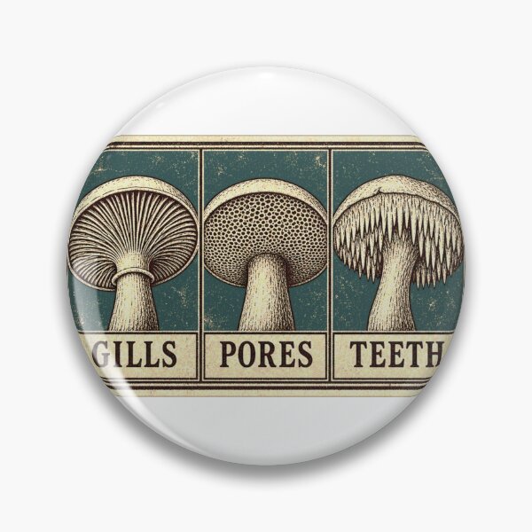 Item preview, Gills Pores Teeth Mushroom Identification Chart designed and sold by BoosterShop.