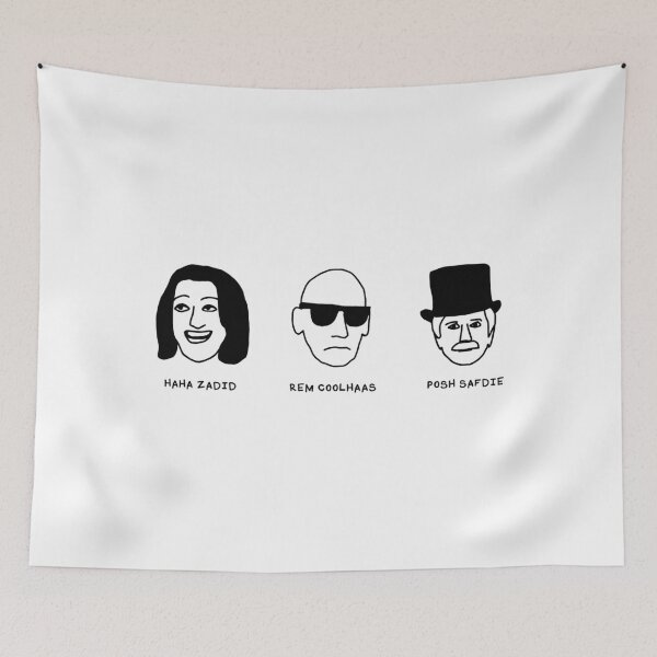 Item preview, Zaha Hadid Rem Koolhaas Moshe Safdie Triptych designed and sold by BlytheHester.