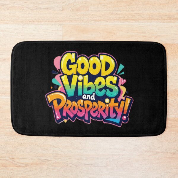 Item preview, Slang Graffiti Motivational Quote GOOD VIBES AND PROSPERITY! designed and sold by Giulivo Store Graphic.