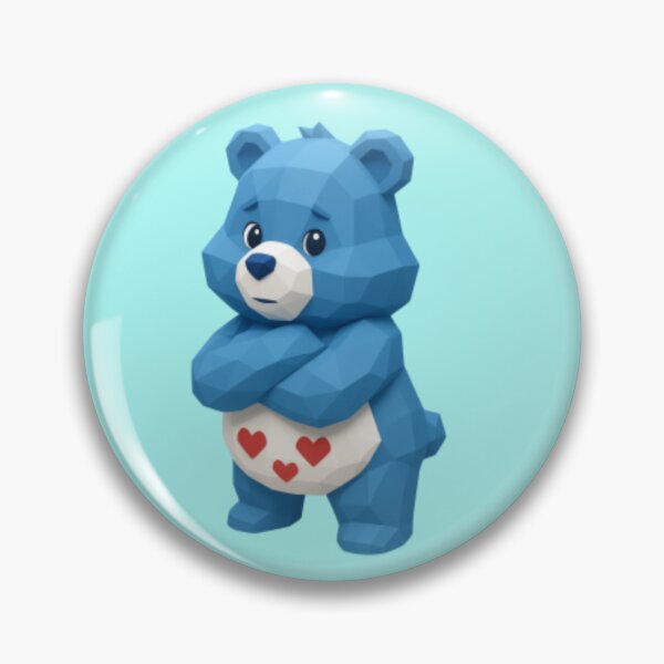 Item preview, Grumpy Bear Fan Art Low Poly  designed and sold by Creepy Princess Creations.