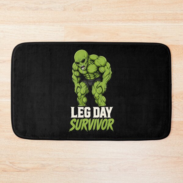 Item preview, Leg Day Survivor - Funny Gym Alien Bodybuilding Meme designed and sold by UrbaneVibeCo.