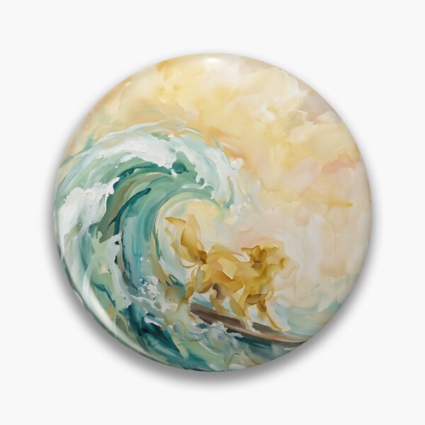Item preview, Golden Wave Surfer designed and sold by PictoVibe.