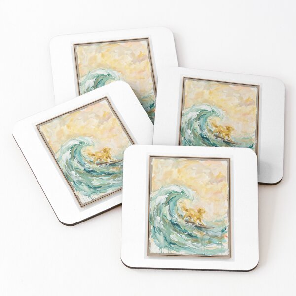Item preview, Golden Wave Surfer designed and sold by PictoVibe.