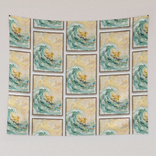 Item preview, Golden Wave Surfer designed and sold by PictoVibe.