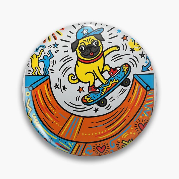 Item preview, Pug Life on the Halfpipe designed and sold by PictoVibe.
