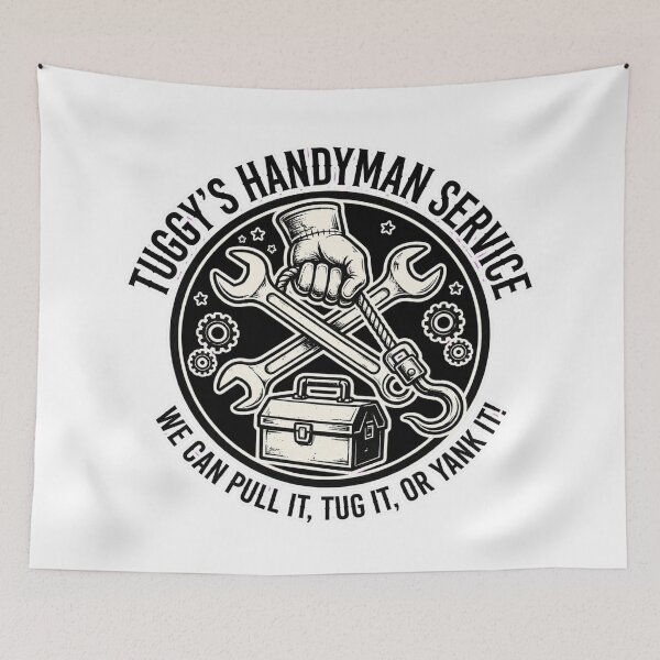 Item preview, Tuggy's Handyman Services Funny Handyman Logo designed and sold by Fort Chiswell Trading Company.