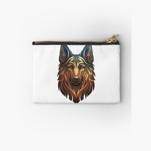 Item preview, Tribal German Shepherd Dog Metal Art - Majestic Canine Emblem designed and sold by Akseries.