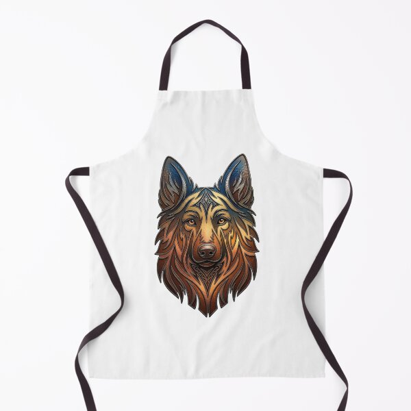 Item preview, Tribal German Shepherd Dog Metal Art - Majestic Canine Emblem designed and sold by Akseries.