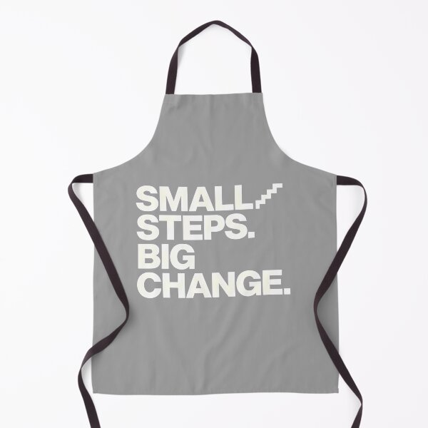 Item preview, Small Steps Big Change Motivational Minimalist Typography Design designed and sold by Spirit of Siam.