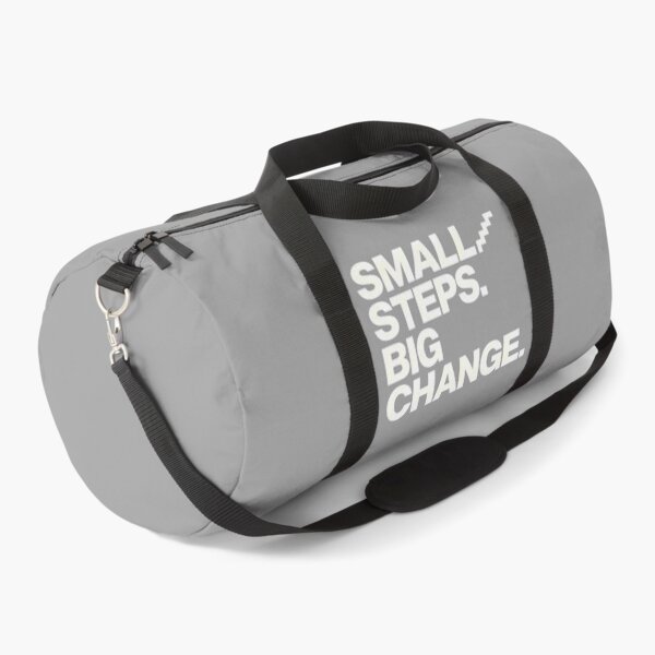 Item preview, Small Steps Big Change Motivational Minimalist Typography Design designed and sold by Spirit of Siam.