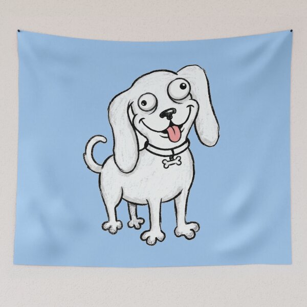 Item preview, Funny Goofy Dog Cartoon - Cute Happy Puppy Art designed and sold by Pickmash.