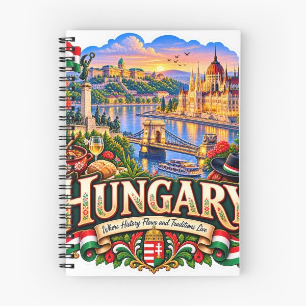 Item preview, Hungary Travel Sticker | Budapest Parliament Castle Goulash & Folk Art designed and sold by alexcorporation.