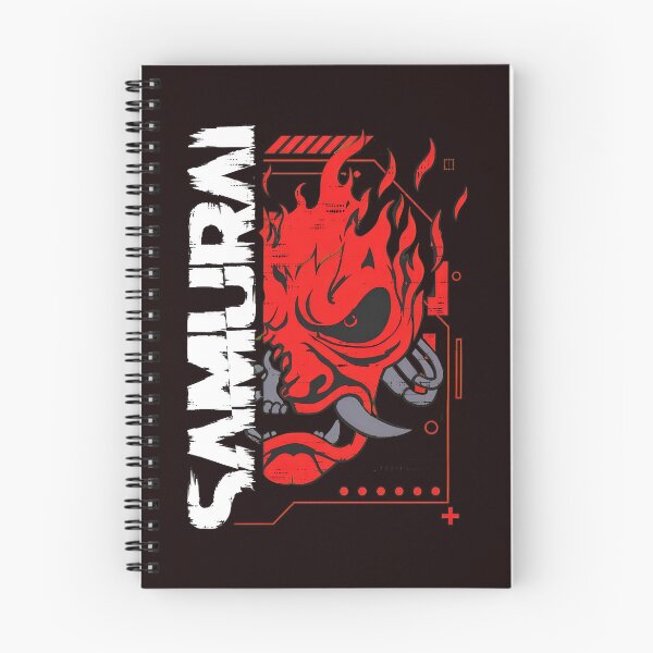 Item preview, Samurai Flaming Cyberpunk Art designed and sold by ShophiaCrafts.