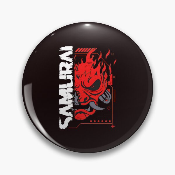 Item preview, Samurai Flaming Cyberpunk Art designed and sold by ShophiaCrafts.
