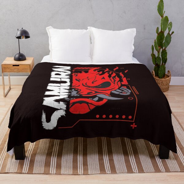 Item preview, Samurai Flaming Cyberpunk Art designed and sold by ShophiaCrafts.