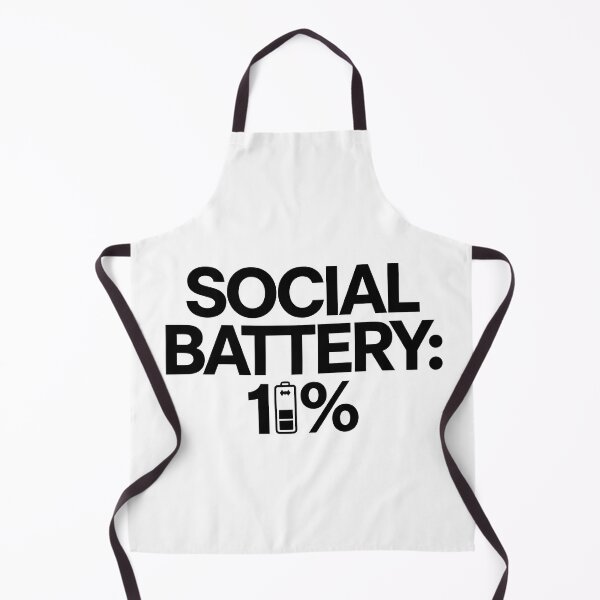 Item preview, Social Battery 1% Funny Introvert Humor Minimalist Design designed and sold by Spirit of Siam.