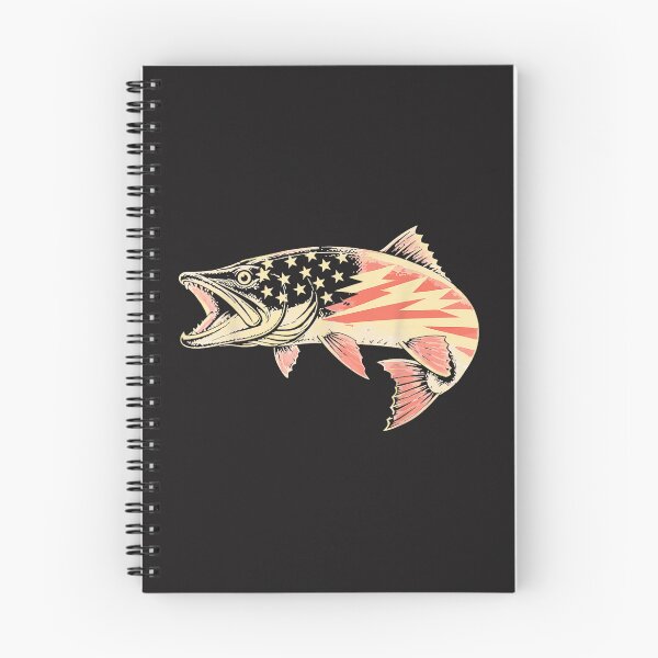 Item preview, American Flag Muskie Fishing Vintage Patriotic Angler Graphic designed and sold by kiralynstration.