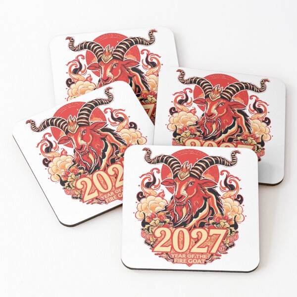 Item preview, 2027 Fire Goat Floral Zodiac designed and sold by EmpoweredEchoesSpirit.