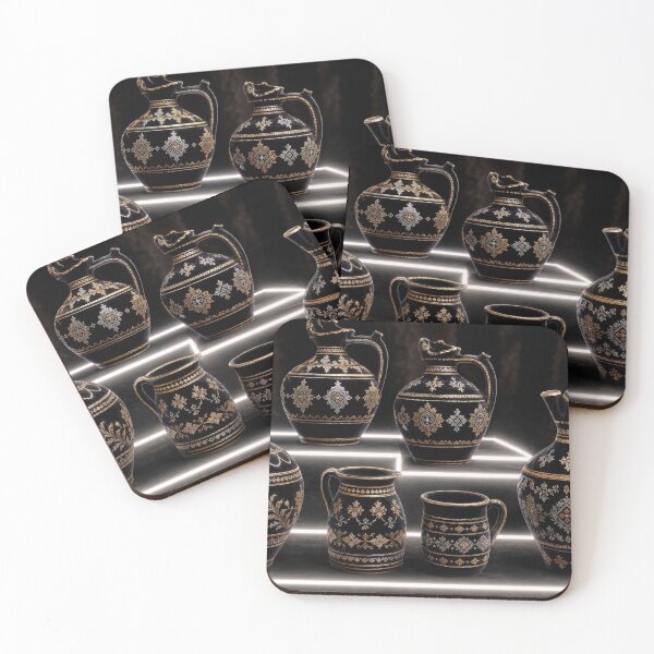 Item preview, Velvet Heritage – Black & Gold Folk Pottery designed and sold by DansCreations42.