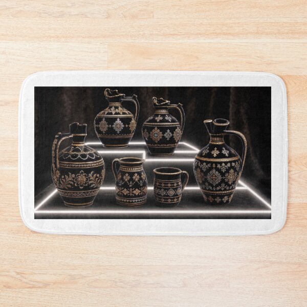 Item preview, Velvet Heritage – Black & Gold Folk Pottery designed and sold by DansCreations42.