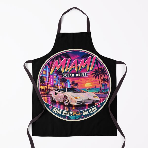 Item preview, Miami Ocean Drive Neon Nights Retro Badge designed and sold by piketo.