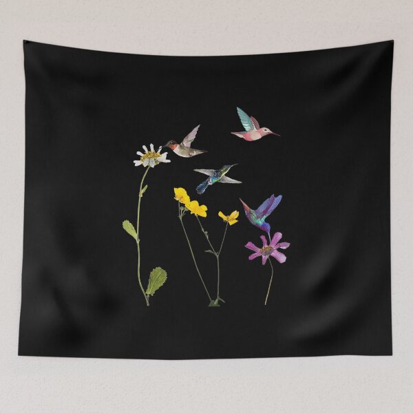 Item preview, Humming Bird Flowers designed and sold by Foxintheloart.
