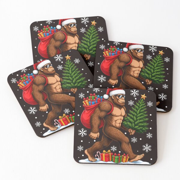 Item preview, Cool Festive Bigfoot Santa Hat Christmas Tree Graphic designed and sold by mari-kayden.