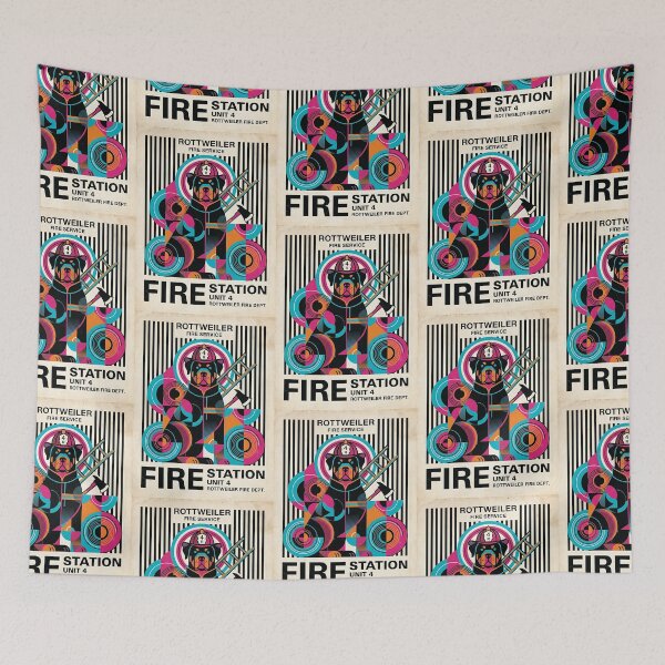 Item preview, Rottie Fire Brigade designed and sold by PictoVibe.