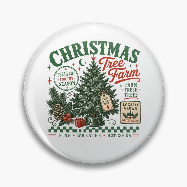 Item preview, Retro Christmas Tree Farm designed and sold by chizuneart.
