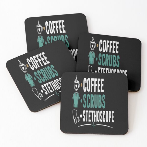 Item preview, Coffee Scrubs Stethoscope Nurse Medical Design designed and sold by v6ziix.