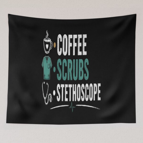 Item preview, Coffee Scrubs Stethoscope Nurse Medical Design designed and sold by v6ziix.