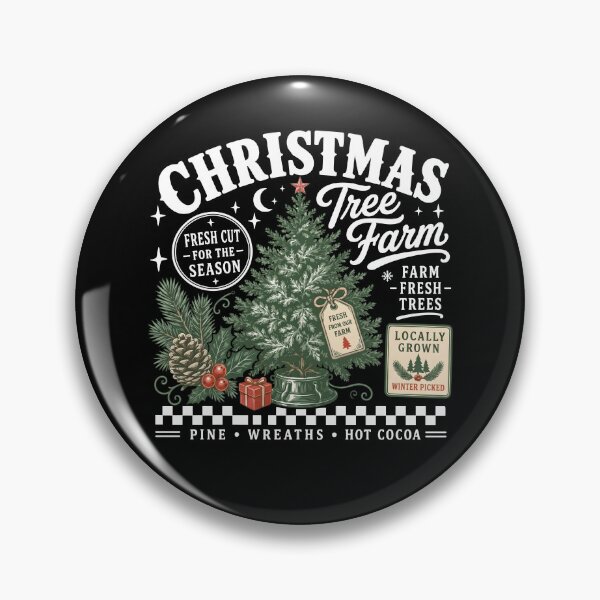 Item preview, Retro Christmas Tree Farm designed and sold by chizuneart.
