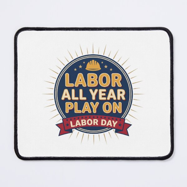 Item preview, Labor Day Shirt Retro Vintage Badge - Labor All Year Play On Tee designed and sold by relso.